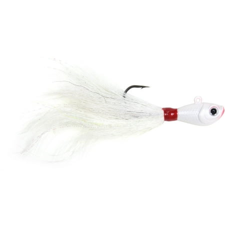Sea Striker SSBTJ15-W Bucktail Jig 1 1/2 oz, Holographic Eyes, Blk