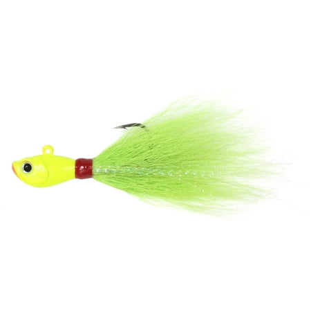 Sea Striker Bucktail Jig 3/4 oz, Holographic Eyes, Blk
