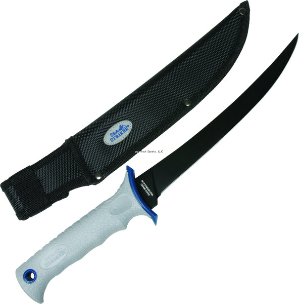 Sea Striker 9" Fillet Knife w/Sheath, Ceramic Coated Blade