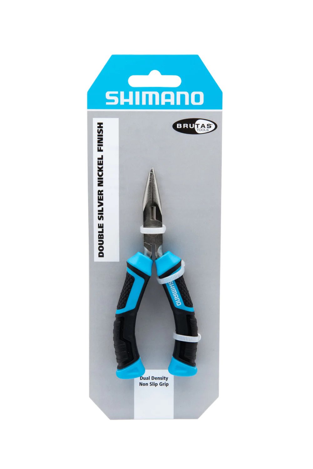 Shimano Brutas 5" Split Ring Pliers, Blk/Cyan Handles, High