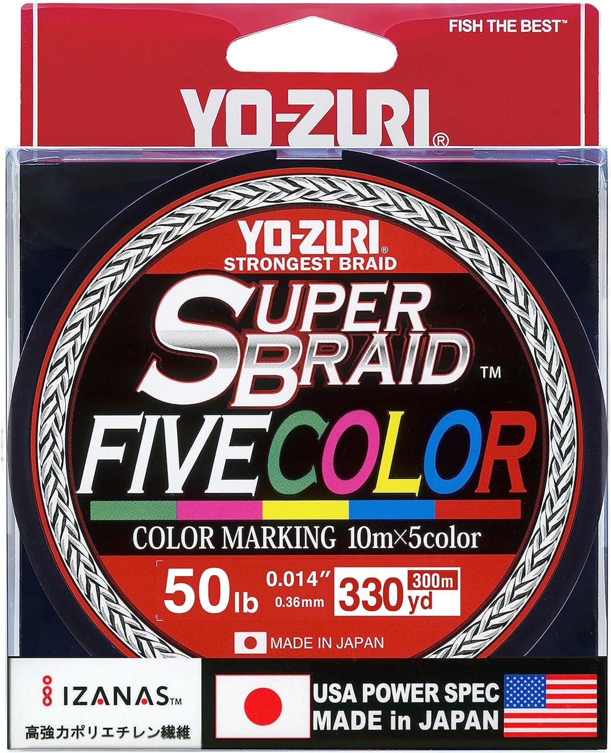 Yo-Zuri SuperBraid Five Color 330 Yards