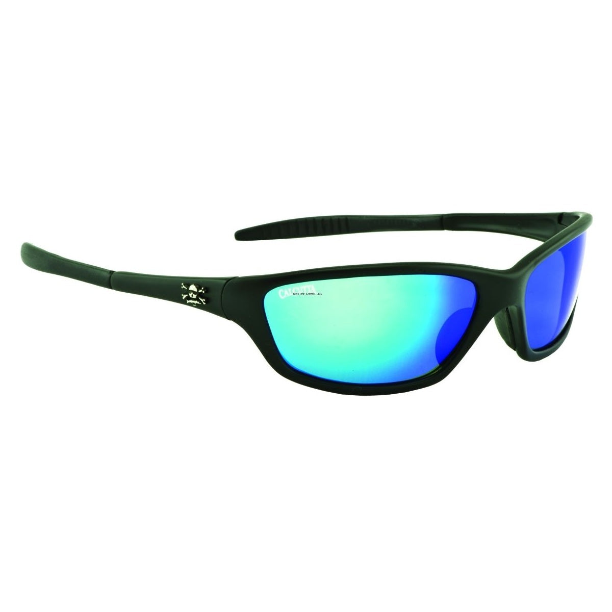 Calcutta Tellico Polarized Sunglasses Matte Black Frame/Blue Mirror Lens