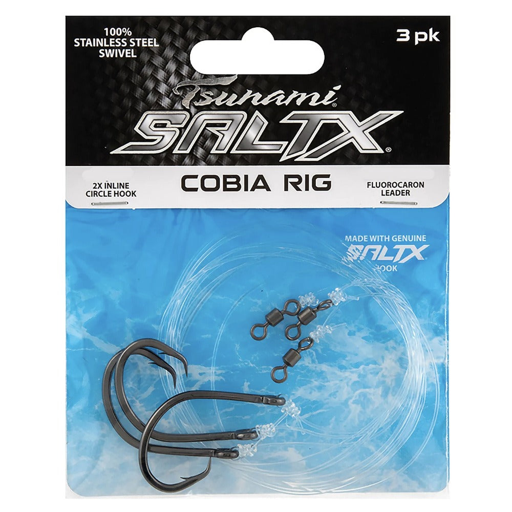 Tsunami SaltX Cobia Rigs 6/0 36” 60Lb Fluoro