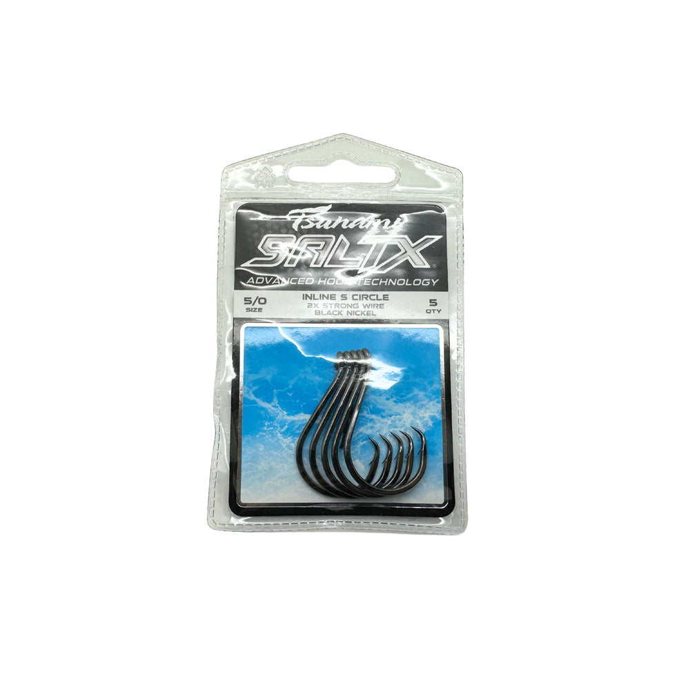 Tsunami SaltX 2X Inline S Circle Hooks