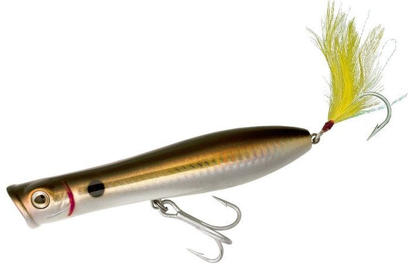 Tsunami Talkin Pencil Popper 6" Fishing Lure - GT Striper Wonderbread Pearl, VMC Hooks TSTP6F-220 - View #5