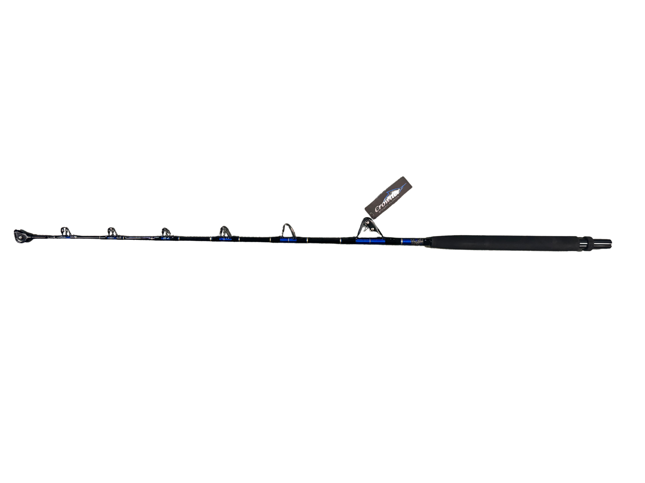 Crowder Rods SU5060 WRST UC 6' 50-80lb Bluewater Series Stand-Up/ Aftco Wind-On Roller Stripper and Top/ Aftco Curved Uni-Butt