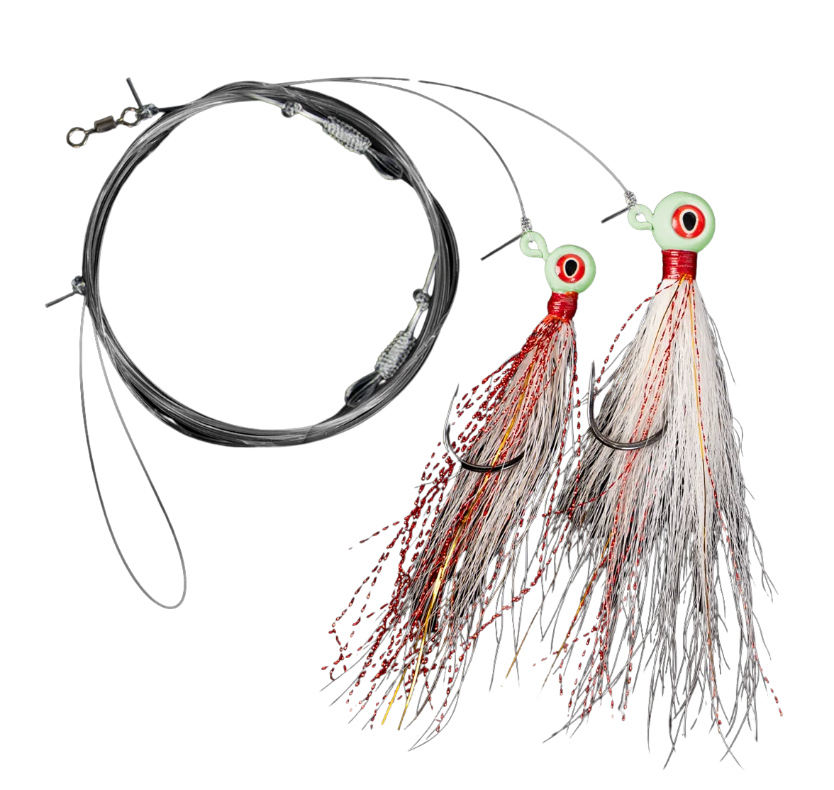 Jigging World Buckeye Hi-Lo Fluke Rig (Assorted Colors)