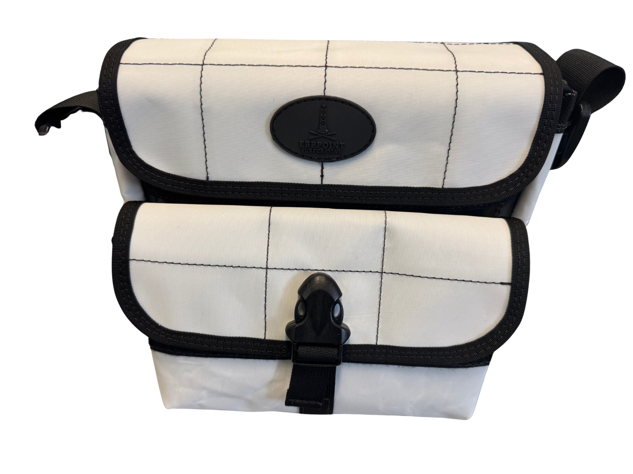 Ebbpoint Surfcasting 3 Tube Bag Large 8" Tubes White with Black Logo