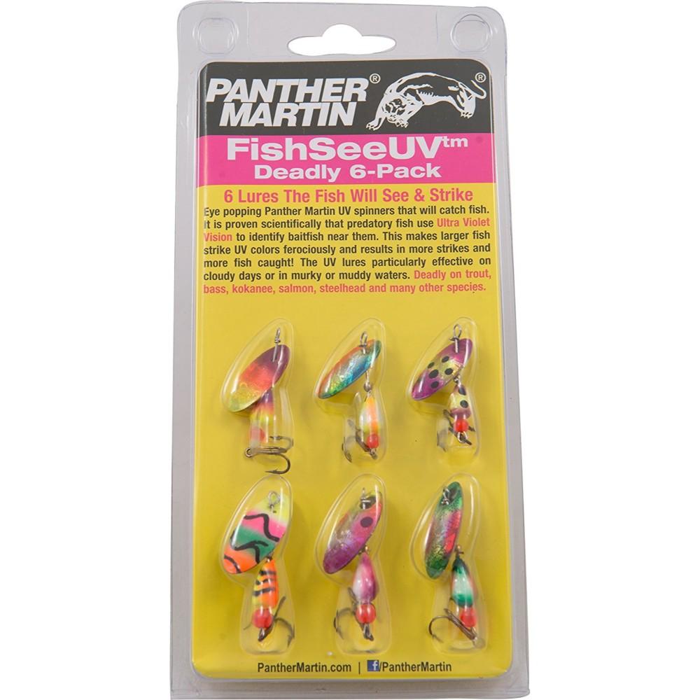 Panther Martin UV In-Line Spinner, #6, 1/4 oz, Chartreuse Orange