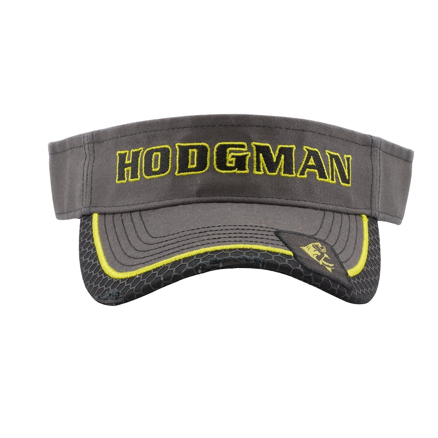 Hodgman Fishing Logo Charcoal One Fits All Visor, Grey