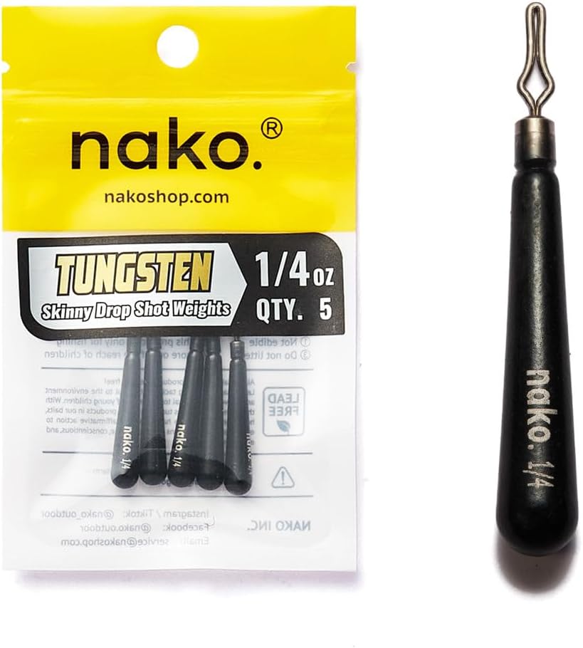 Nako Tungsten Skinny Drop Shot Weights