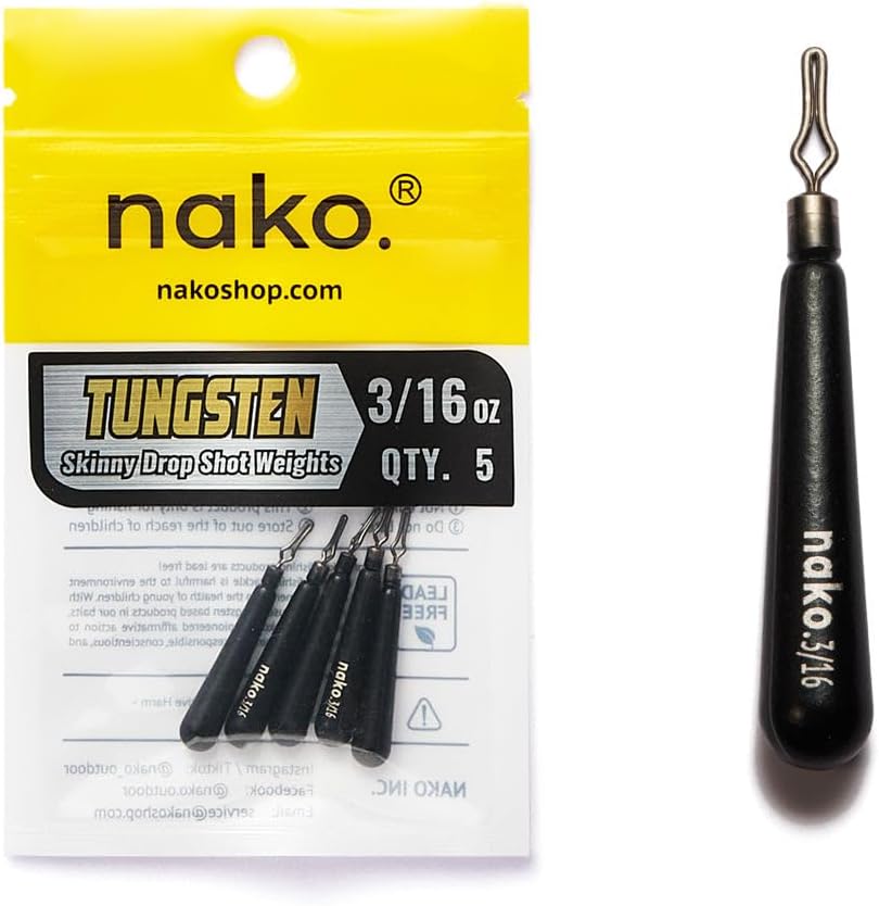 Nako Tungsten Skinny Drop Shot Weights