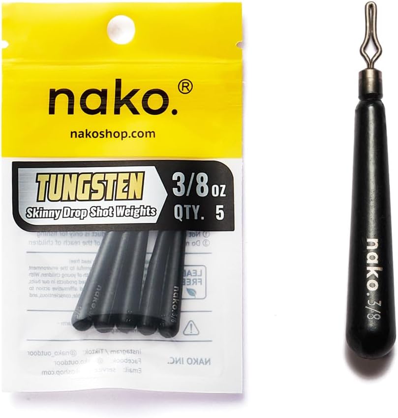 Nako Tungsten Skinny Drop Shot Weights