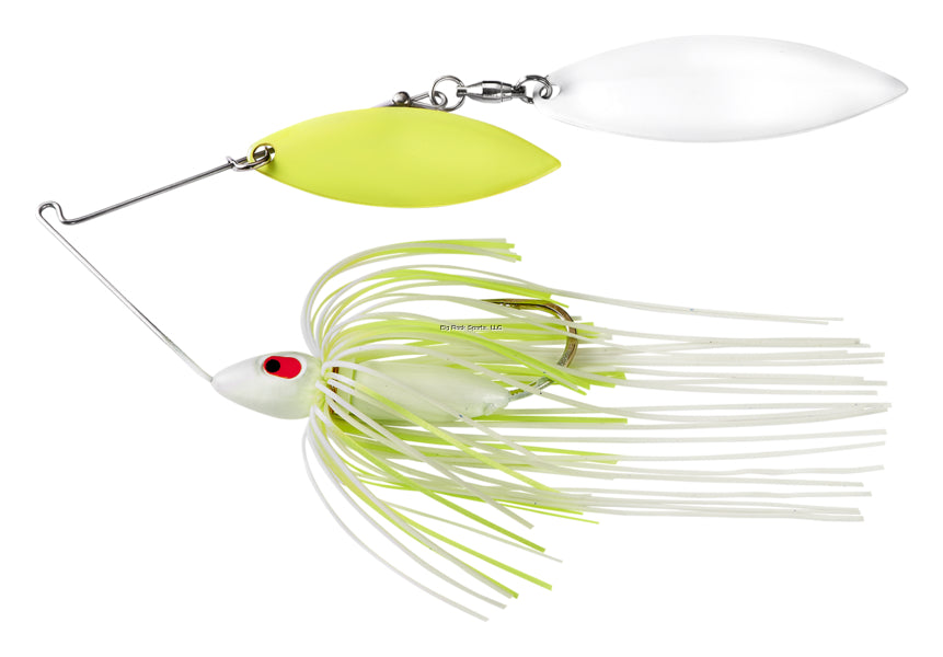 War Eagle Screamin Eagle Painted Head Double Willow Spinnerbait- 1/2oz- White Chartreuse