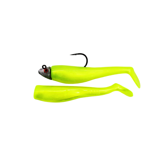 Al Gags WF12-53 1/2 Oz 4'' Whip-It Fish Silk Chartreuse