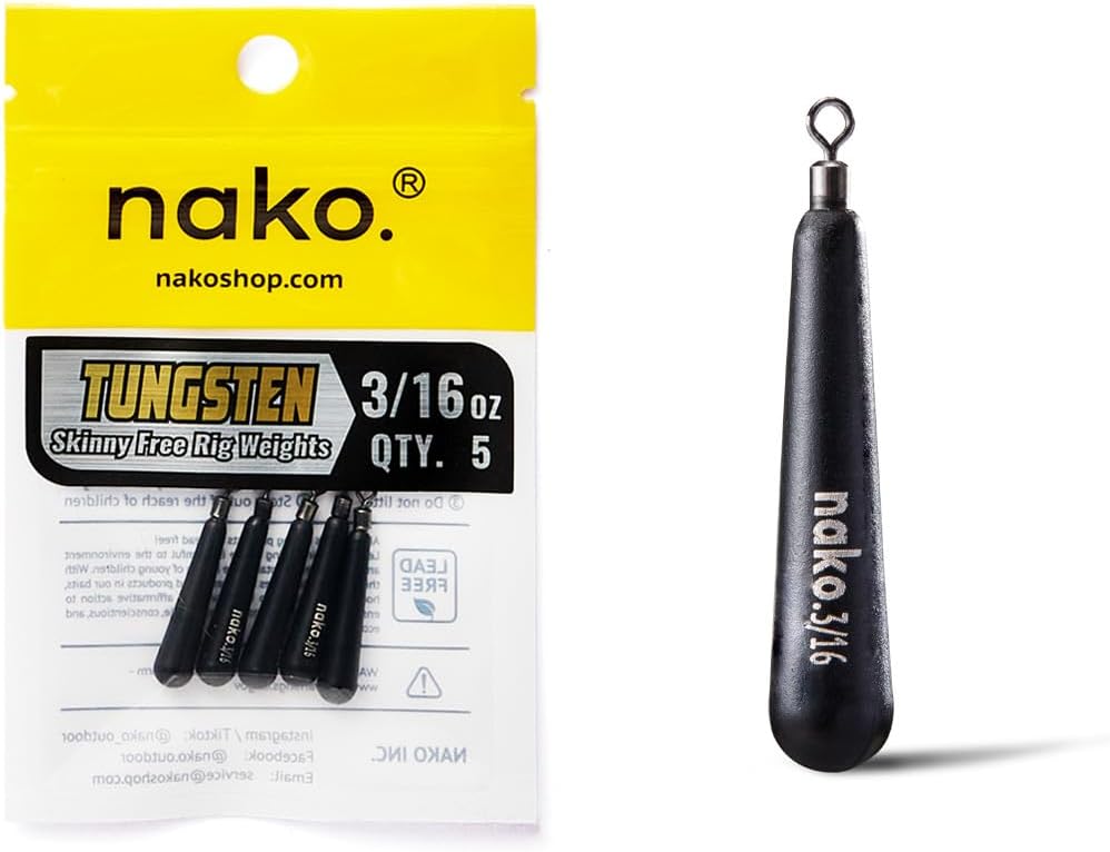 Nako Tungsten Skinny Free Rig Weights