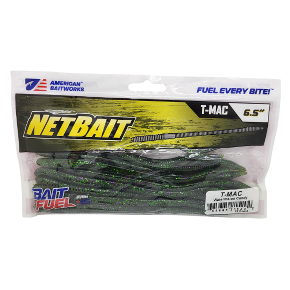 NetBait T-Mac Worm, 6 1/2", w/ BaitFuel, 20 Pack