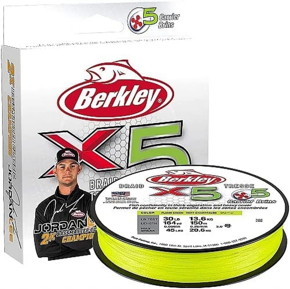 Berkley X5 Braid 5-Carrier Braided Fishing Line