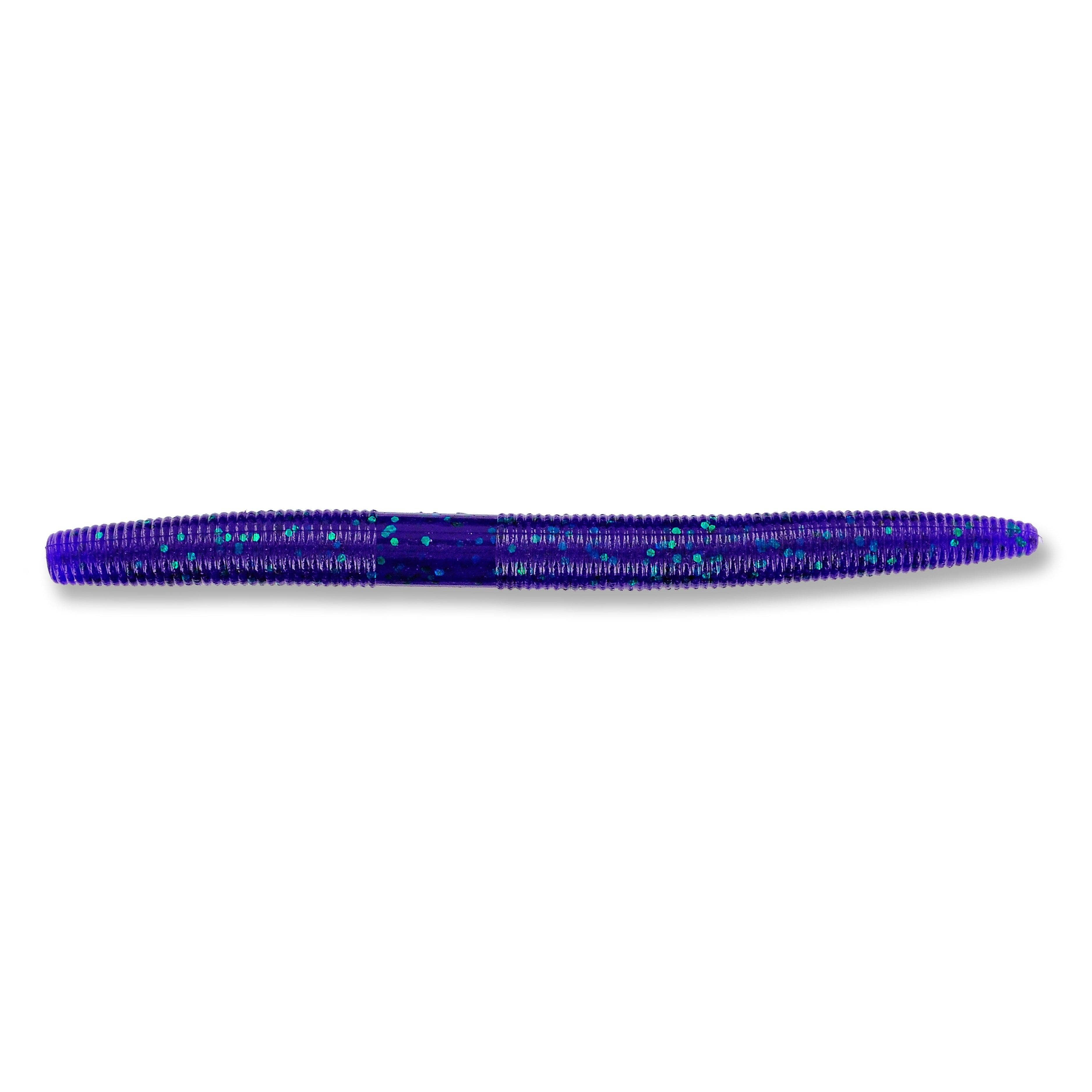 Yamamoto Senko Worm 5", 10pk, Junebug Purple with Emerald Flake