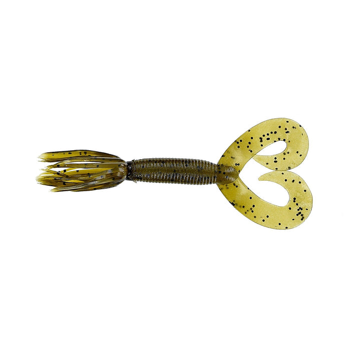 Yamamoto Double Tail Hula Grub, 4", 10pk, Green