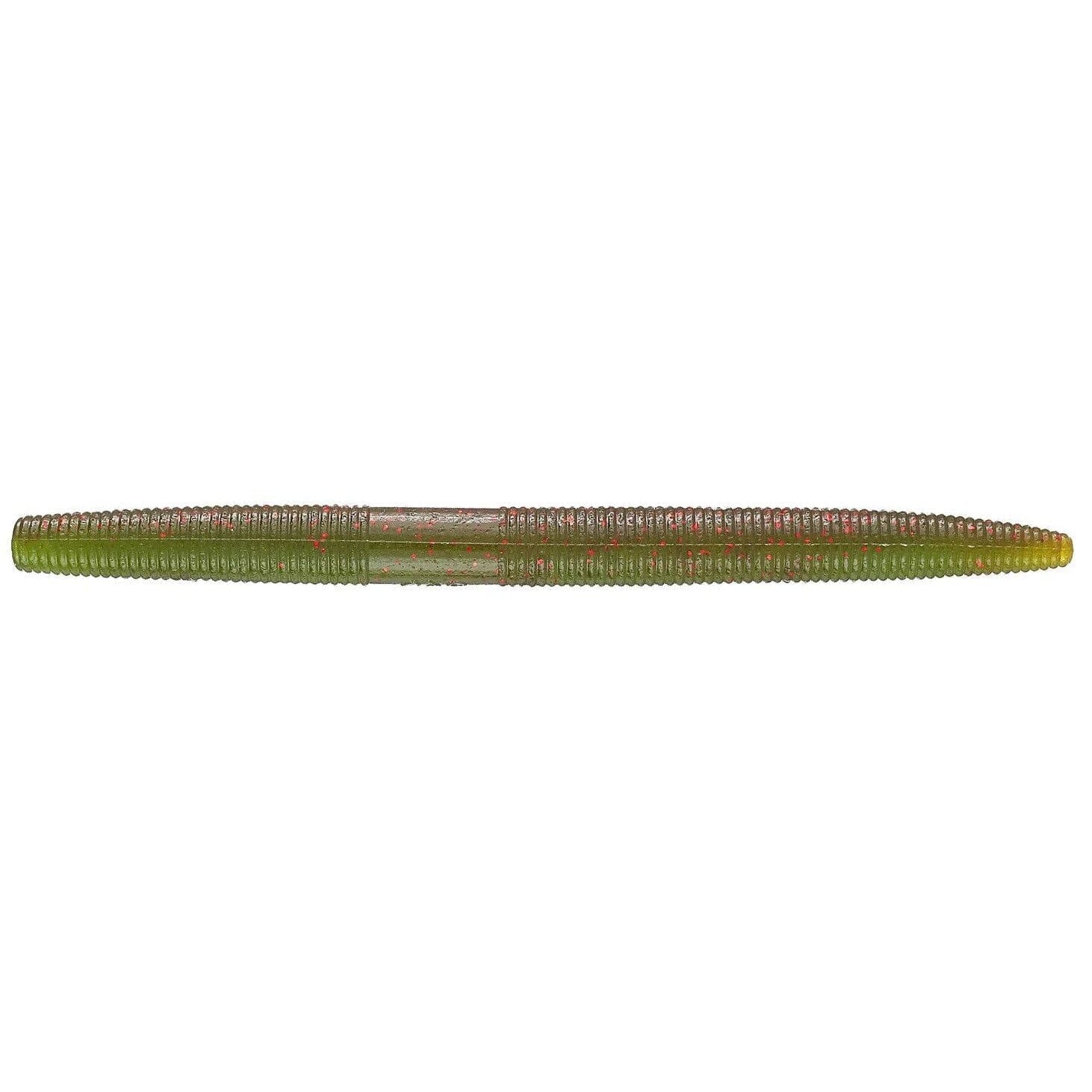 Yamamoto Senko Worm 4", 10pk, Green Pumpkin with Large Black