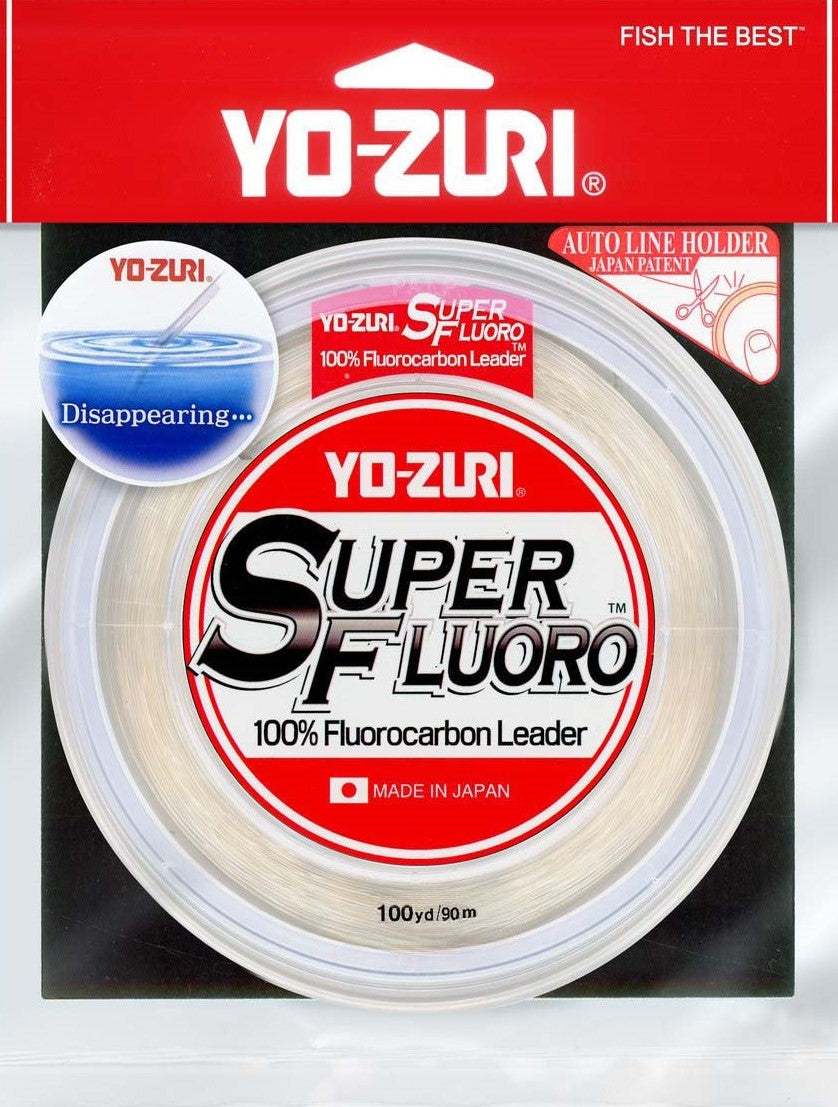 Yo-Zuri SuperFluoro 100% Fluorocarbon Leader (Clear, 4lb-300lb, 30/100yd)