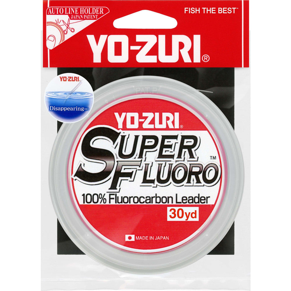 Yo-Zuri SuperFluoro 100% Fluorocarbon Leader (Clear, 4lb-300lb, 30/100yd)