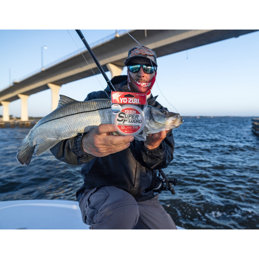 Yo-Zuri SuperFluoro 100% Fluorocarbon Leader (Clear, 4lb-300lb, 30/100yd)
