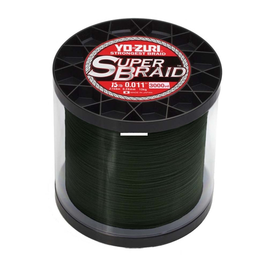 YoZuri SuperBraid Braided Line, 3000yd, Dark Green