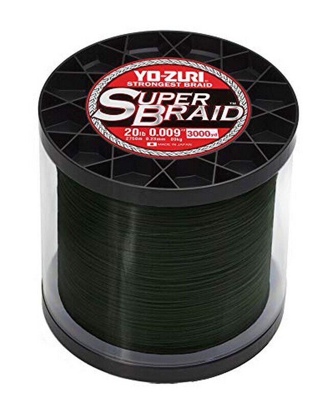 Yo-Zuri SuperBraid Braided Line, 3000yd, Dark Green