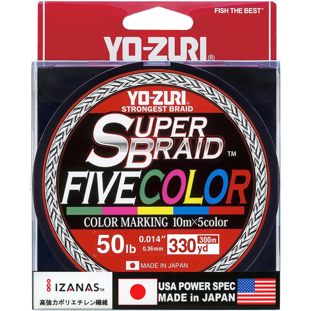 Yo-Zuri SuperBraid Braided Line, 330yd, Five Color